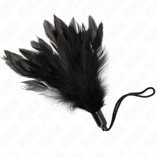KINK - TICKLE FEATHERS WITH ROPE HANDLE PLASTIC BASE 15 CM - Kink&Play