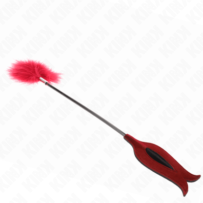 KINK - TICKLE FEATHERS WITH ROSE - SHAPED PADDLE 8 CM - Kink&Play