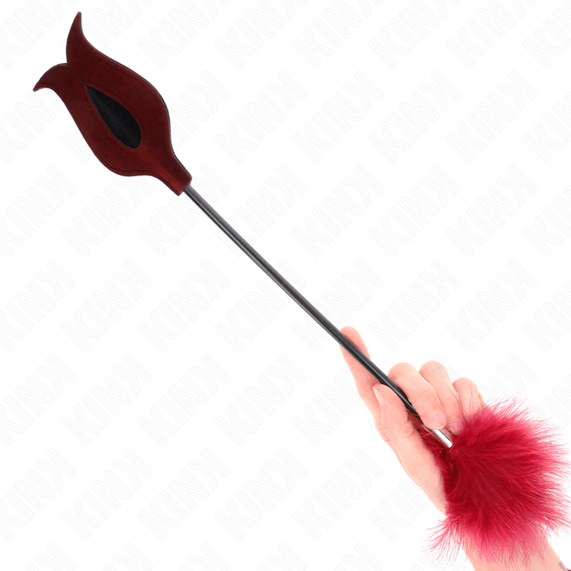 KINK - TICKLE FEATHERS WITH ROSE - SHAPED PADDLE 8 CM - Kink&Play