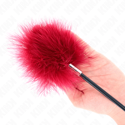 KINK - TICKLE FEATHERS WITH ROSE - SHAPED PADDLE 8 CM - Kink&Play