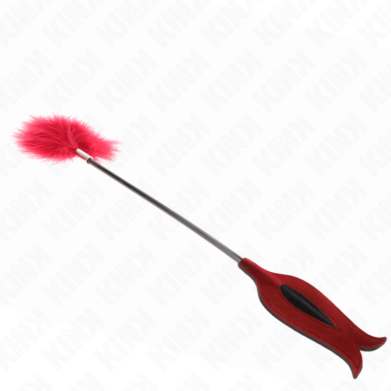 KINK - TICKLE FEATHERS WITH ROSE - SHAPED PADDLE 8 CM - Kink&Play