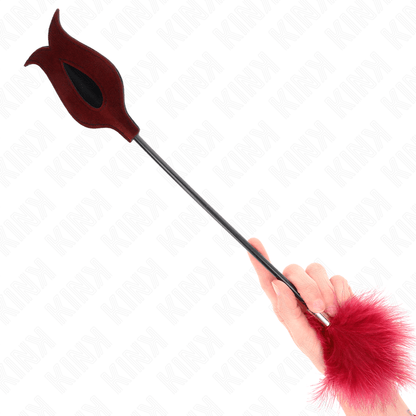 KINK - TICKLE FEATHERS WITH ROSE - SHAPED PADDLE 8 CM - Kink&Play