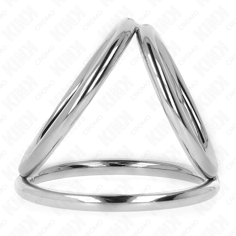 KINK - TRIPLE CHROME METAL PENIS RING 3.2 CM TO 4.5 CM - Kink&Play