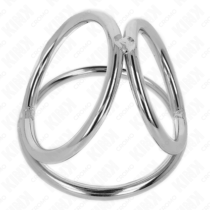 KINK - TRIPLE CHROME METAL PENIS RING 3.2 CM TO 4.5 CM - Kink&Play