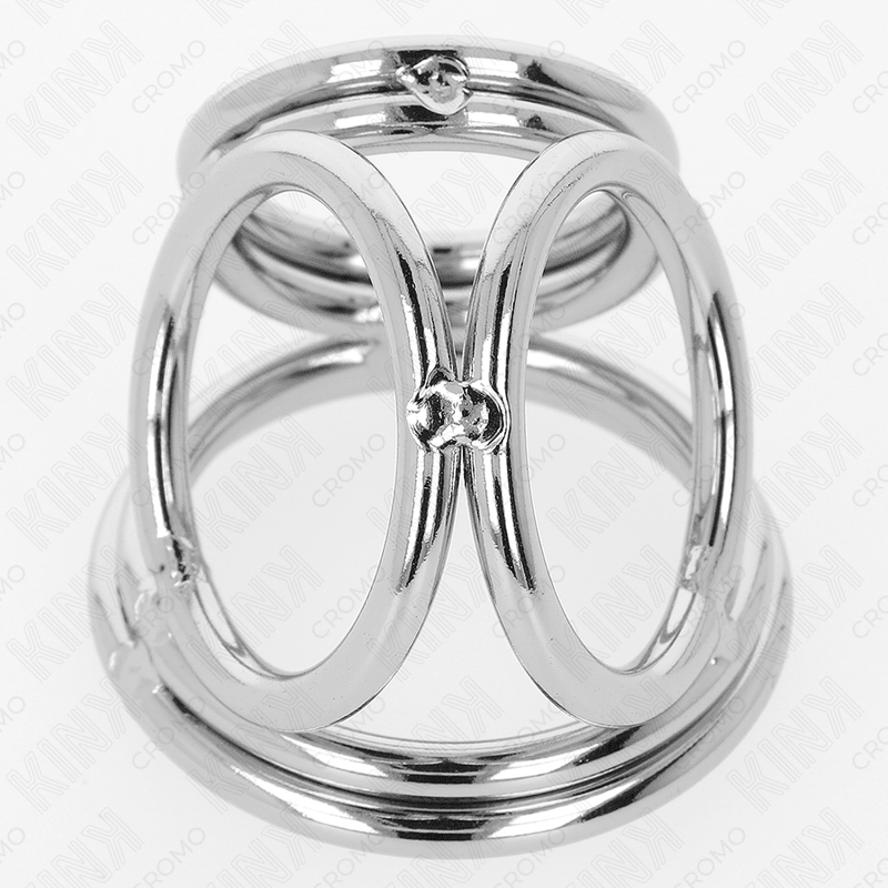 KINK - TRIPLE CHROME METAL PENIS RING 3.8 CM TO 5 CM MODEL 1 - Kink&Play