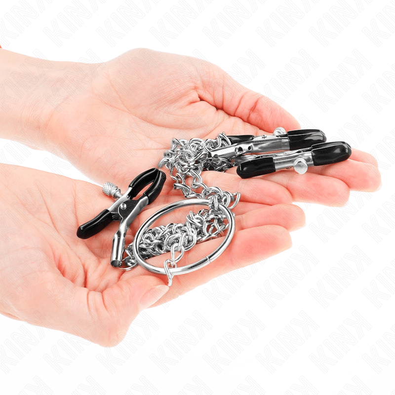 KINK - TRIPLE NIPPLE AND CLIT CLAMPS WITH CHAIN MODEL 0 - Kink&Play