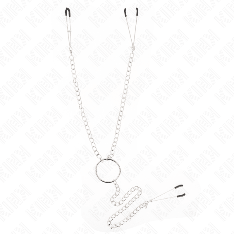 KINK - TRIPLE NIPPLE AND CLIT CLAMPS WITH CHAIN MODEL 1 - Kink&Play