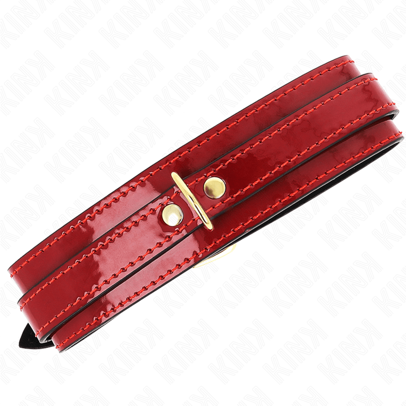 KINK - WINE RED ADJUSTABLE NECKLACE WITH GOLDEN DETAILS 29 - 42.5 CM X 4 CM - Kink&Play