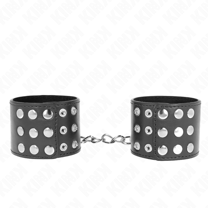 KINK - WRIST RESTRAINTS WITH SNAP FASTEN BLACK ADJUSTABLE 19 - 24 CM X 5.5 CM - Kink&Play