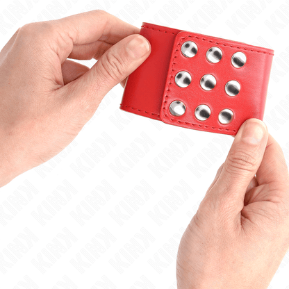 KINK - WRIST RESTRAINTS WITH SNAP FASTEN RED ADJUSTABLE 19 - 24 CM X 5.5 CM - Kink&Play