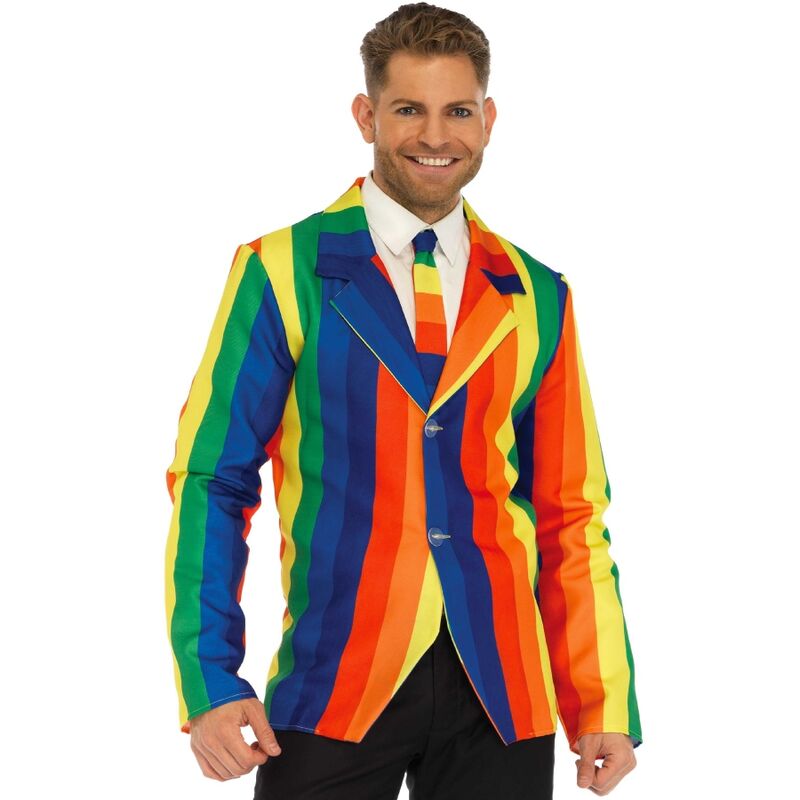 LEG AVENUE - BLAZER + TIE RAINBOW S - Kink&Play