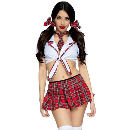LEG AVENUE - CLASSIC MISS COLLEGIATE COSTUME RED/WHITE M/L - Kink&Play