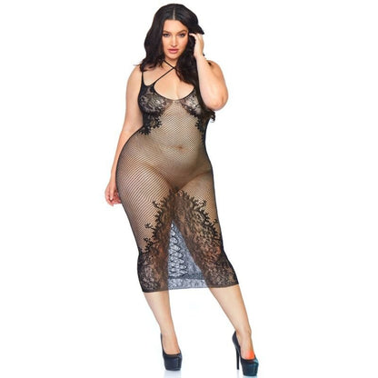 LEG AVENUE - DUAL STRAP HALTER DRESS 1X - 2X - Kink&Play