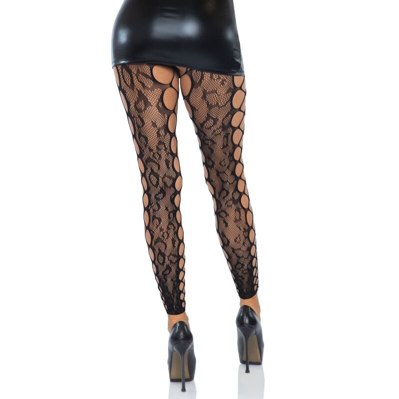 LEG AVENUE - FOOTLESS CROTHLESS TIGHTS ONE SIZE - Kink&Play