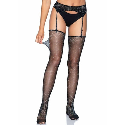 LEG AVENUE - GARTER BELT AND STOCKINGS SET ONE SIZE - Kink&Play