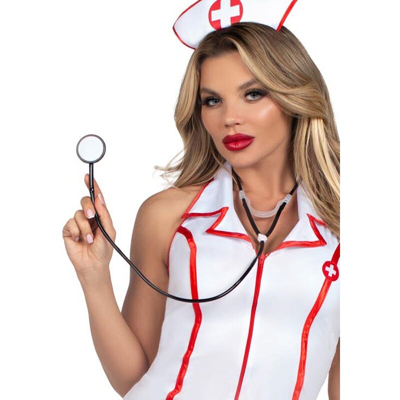 LEG AVENUE - HEAD NURSE COSTUME WHITE S/M - Kink&Play