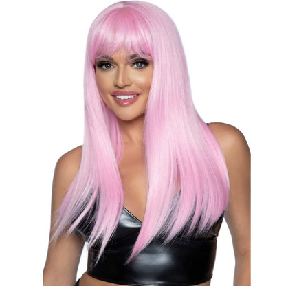 LEG AVENUE - LONG STRAIGHT BANG WIG PINK - Kink&Play