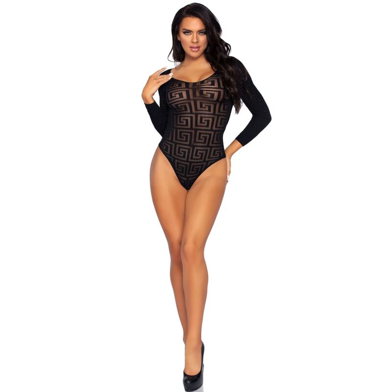 LEG AVENUE - MOSAIC SNAP CROTH BODYSUIT ONE SIZE - Kink&Play