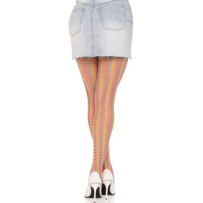 LEG AVENUE - MULTICOLOR CROCHET STOCKINGS - Kink&Play