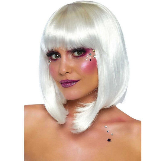 LEG AVENUE - PHOSPHORESCENT BOB CUT WIG WHITE - Kink&Play