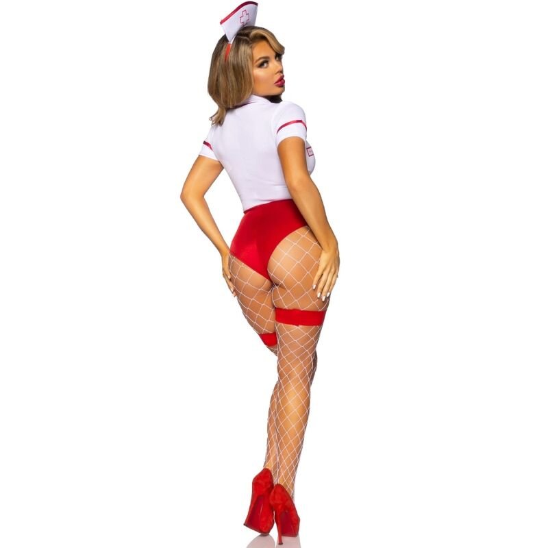 LEG AVENUE - SEXY NURSE COSTUME RED/WHITE S - Kink&Play