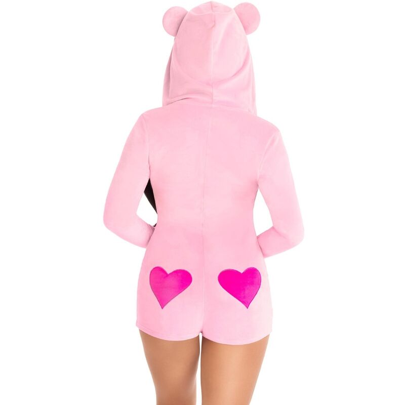 LEG AVENUE - TEDDY BEAR VELVET BODYSUIT PINK S - Kink&Play