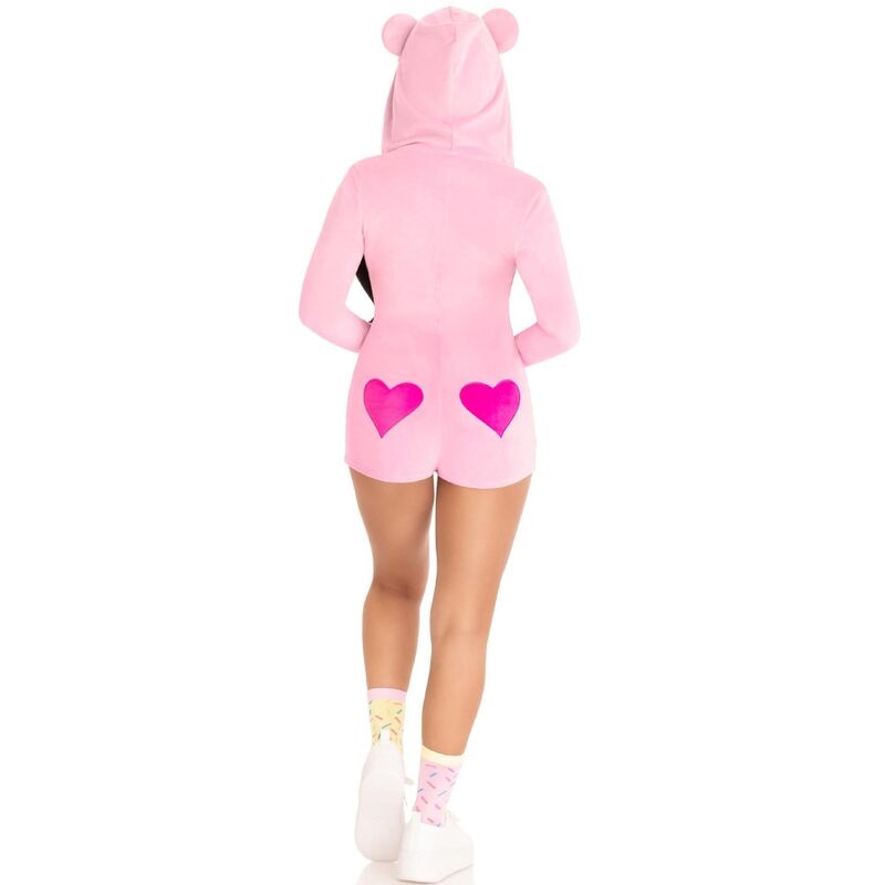 LEG AVENUE - TEDDY BEAR VELVET BODYSUIT PINK S - Kink&Play