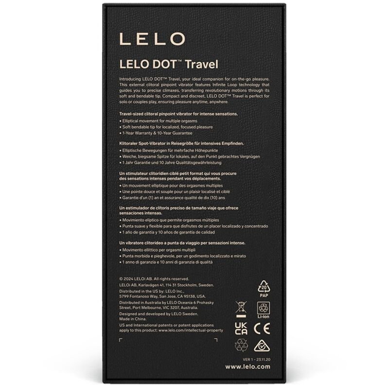 LELO - DOT TRAVEL CLITORIS STIMULATOR PINK - Kink&Play