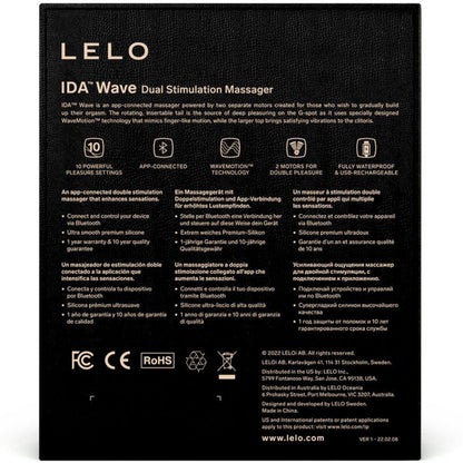 LELO - IDA WAVE COUPLES MASSAGER BLACK - Kink&Play