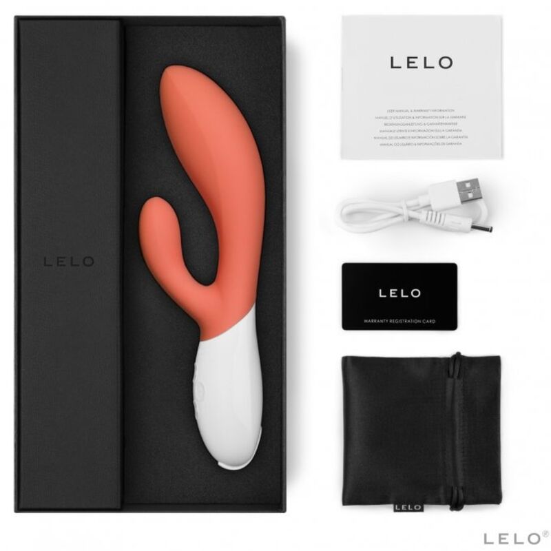 LELO - INA 3 LUXURY CORAL RABBIT VIBRATOR - Kink&Play