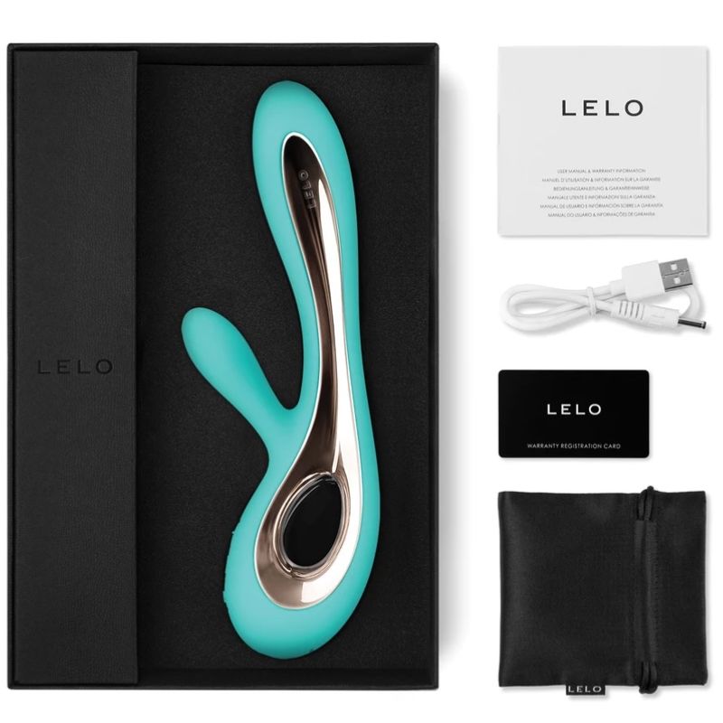 LELO - SORAYA 2 RABBIT AQUA GREEN VIBRATOR - Kink&Play