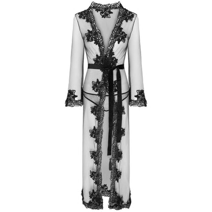 LIVCO CORSETTI FASHION - NOKINA LC XG055 DRESSIN G GOWN + PANTY BLACK ONE SIZE - Kink&Play