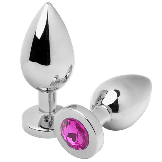 METAL HARD - ANAL PLUG DIAMOND PINK MEDIUM 7.62CM - Kink&Play