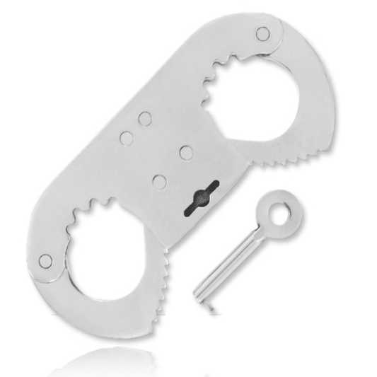 METAL HARD - THUMB CUFF METAL FINGER HANDCUFFS - Kink&Play