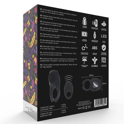 MIA - COLOSSEO COCK RING REMOTE CONTROL BLACK - Kink&Play