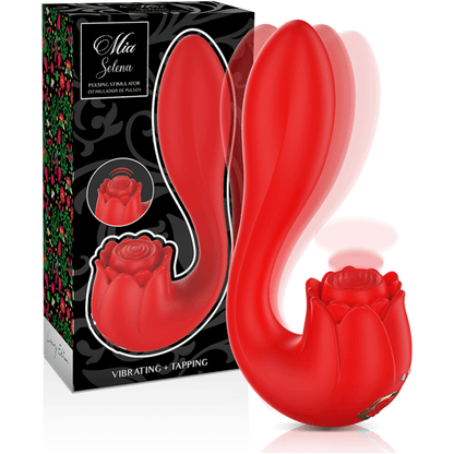 MIA - SELENA STIMULATOR VIBRATING + TAPPING RED - Kink&Play