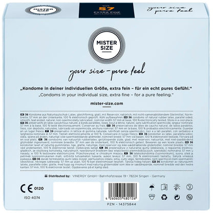 MISTER SIZE - CONDOM SIZE L 57 MM (36 UNITS) - Kink&Play