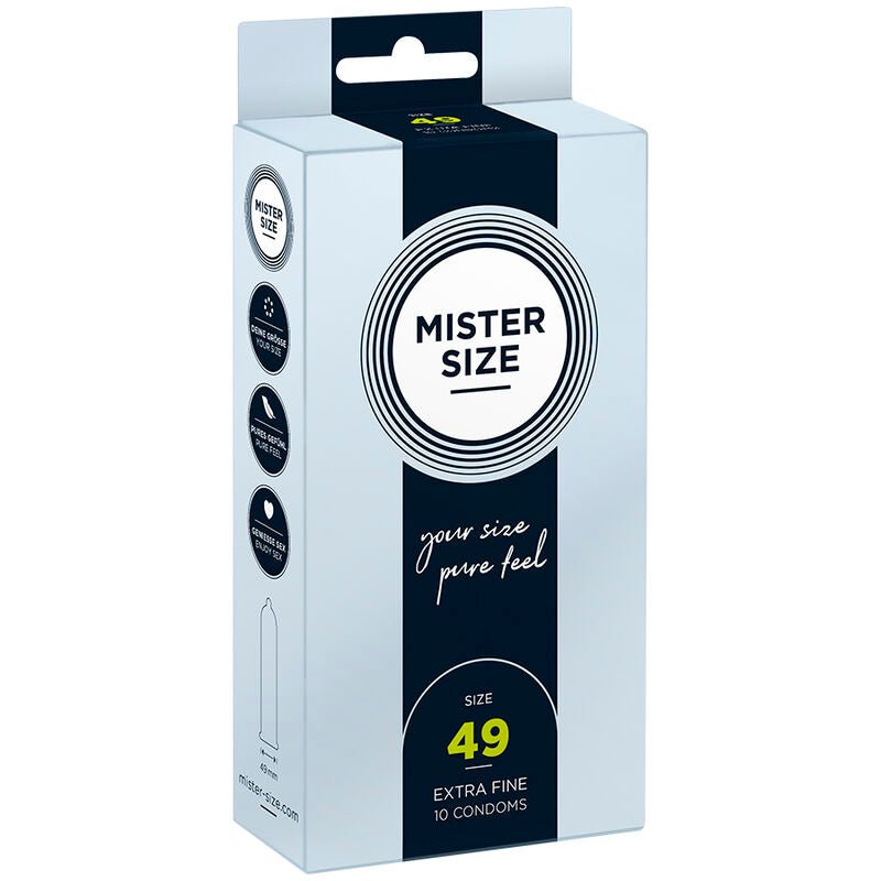 MISTER SIZE - CONDOM SIZE S 49 MM (10 UNITS) - Kink&Play