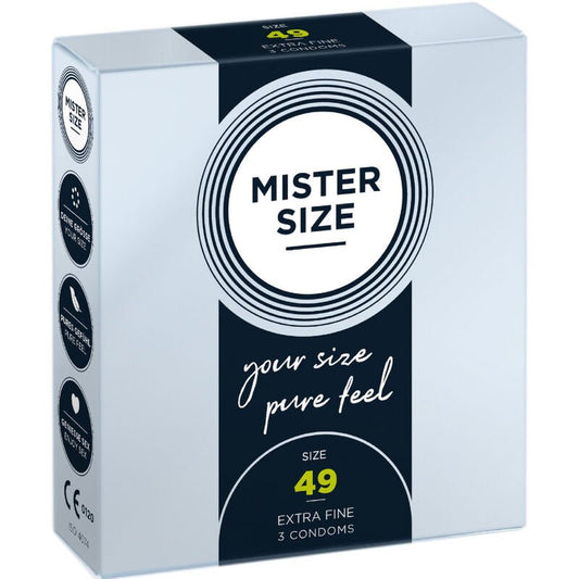 MISTER SIZE - CONDOM SIZE S 49 MM (3 UNITS) - Kink&Play