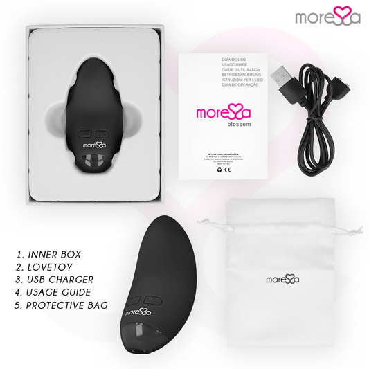 MORESSA - BLOSSOM BLACK VIBRATOR - Kink&Play