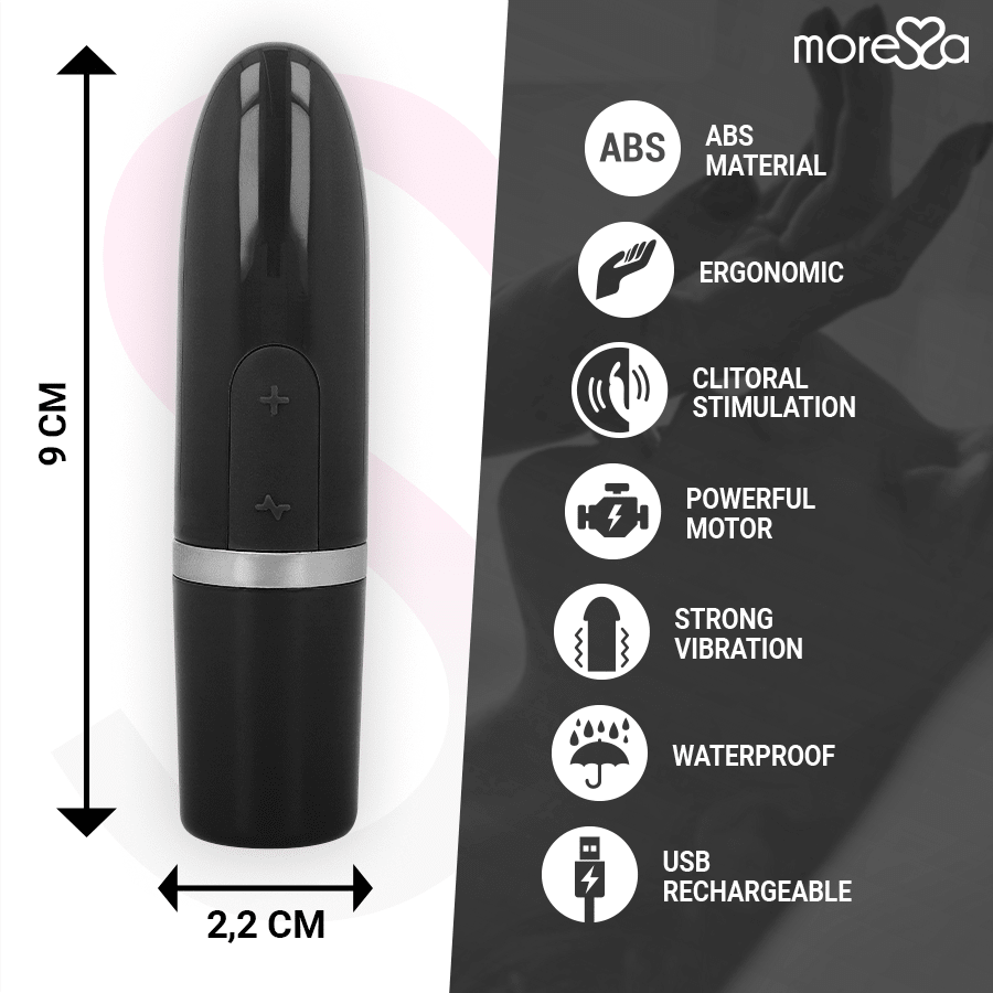 MORESSA - IVY VIBRATOR STIMULATOR TRAVEL BLACK - Kink&Play