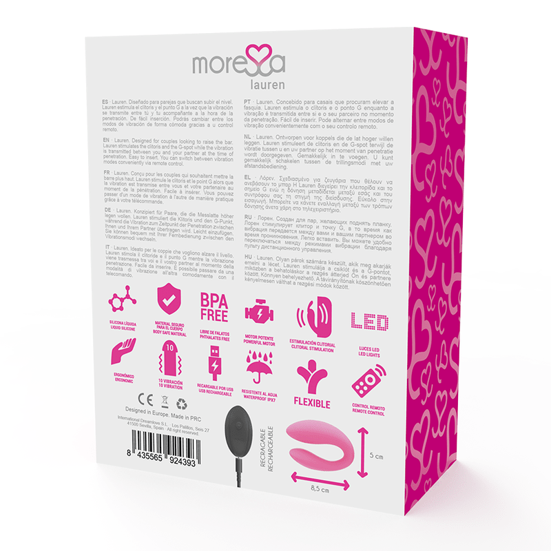 MORESSA - LAUREN REMOTE CONTROL STIMULATOR FOR COUPLES - Kink&Play