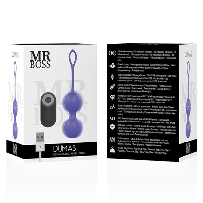 MR BOSS - DUMAS VIBRATING KEGEL BEADS REMOTE CONTROL - Kink&Play
