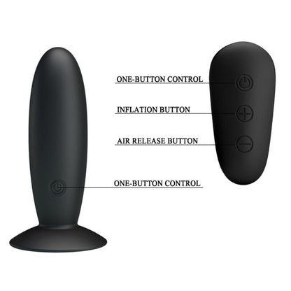MR PLAY - ANAL PLUG WITH VIBRATION BLACK REMOTE CONTROL - Kink&Play
