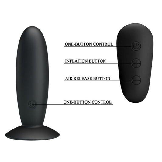 MR PLAY - ANAL PLUG WITH VIBRATION BLACK REMOTE CONTROL - Kink&Play