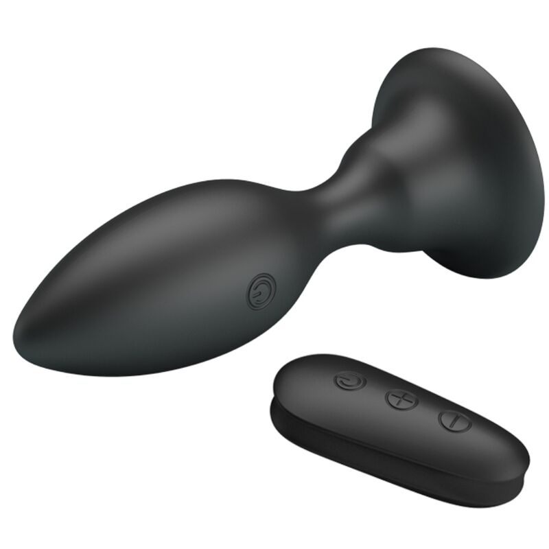 MR PLAY - ANAL PLUG WITH VIBRATION BLACK REMOTE CONTROL - Kink&Play