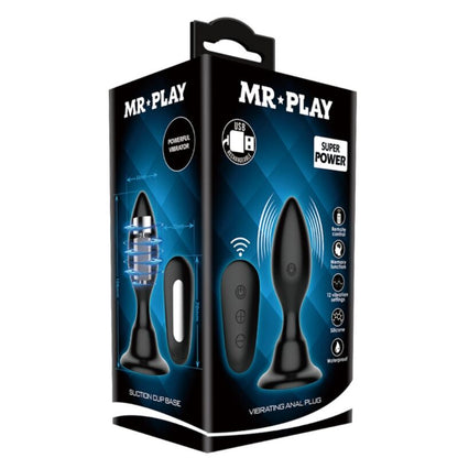 MR PLAY - ANAL PLUG WITH VIBRATION BLACK REMOTE CONTROL - Kink&Play