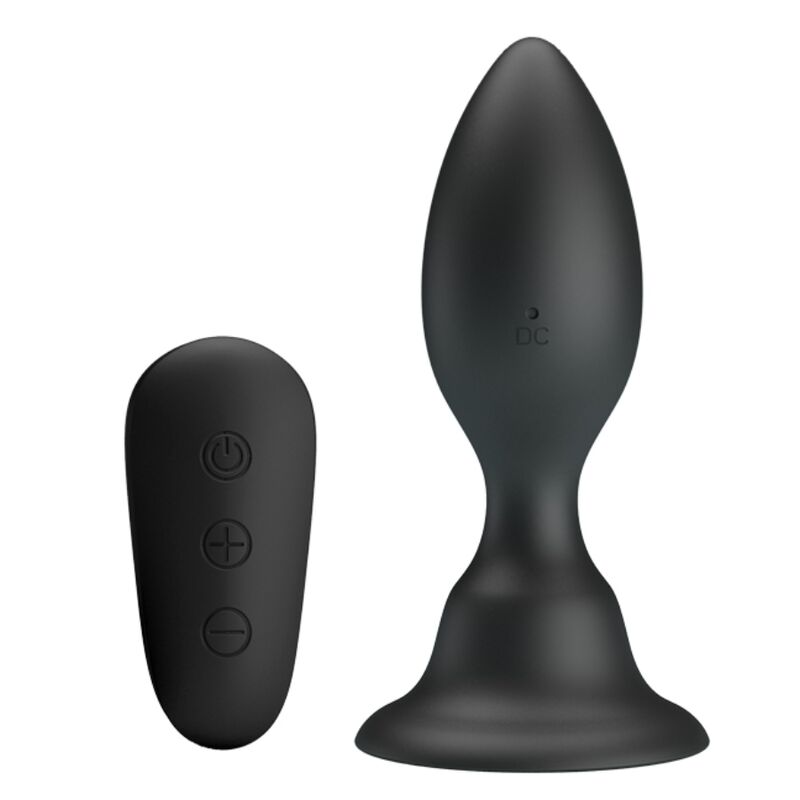 MR PLAY - ANAL PLUG WITH VIBRATION BLACK REMOTE CONTROL - Kink&Play