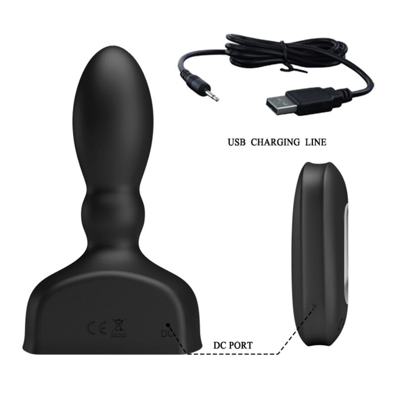 MR PLAY - BLACK INFLATABLE ANAL PLUG REMOTE CONTROL - Kink&Play