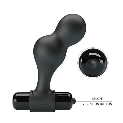 MR PLAY - BLACK SILICONE VIBRATOR ANAL PLUG - Kink&Play